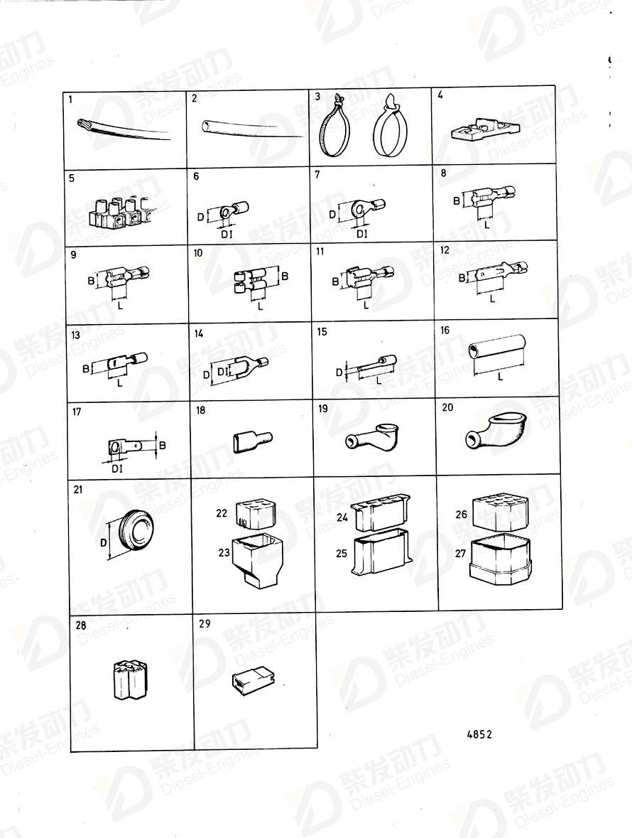 VOLVO Cable terminal 881505 Drawing VOLVO Cable terminal 881505 Drawing